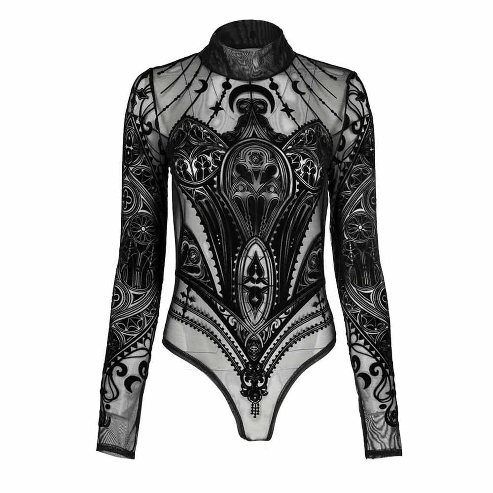 Restyle Restyle - Cathedral Corset Bodysuit - Black | Attitude Europe